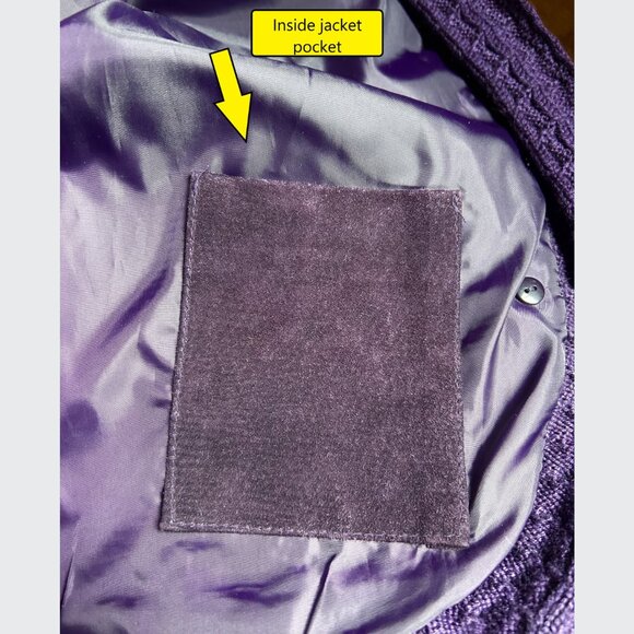 Coldwater Creek PURPLE leather jacket – XL Petite - Picture 4 of 5